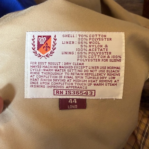 Men's Beige Double-Breasted Pea Coat - Picture 4 of 6